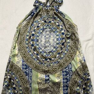 Bohemian Patterned Halter Dress